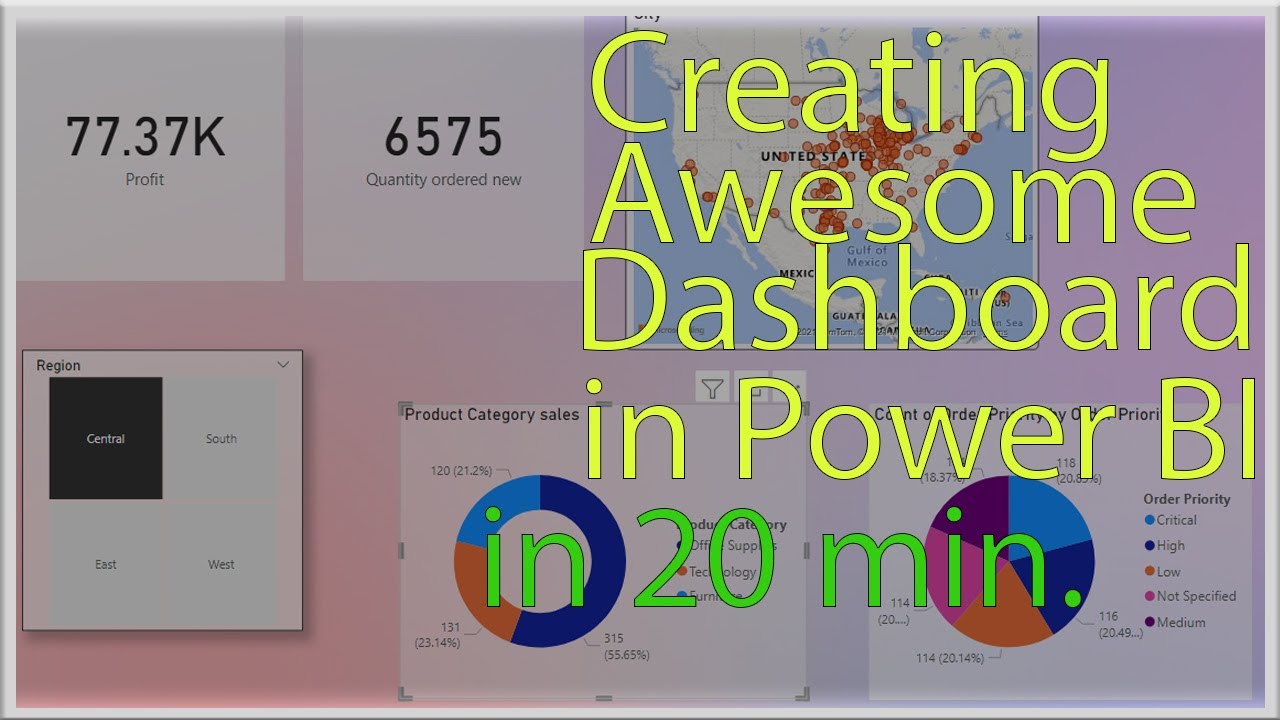Power BI Tutorial in HINDI - 20 minutes Full Dashboard Creation ...