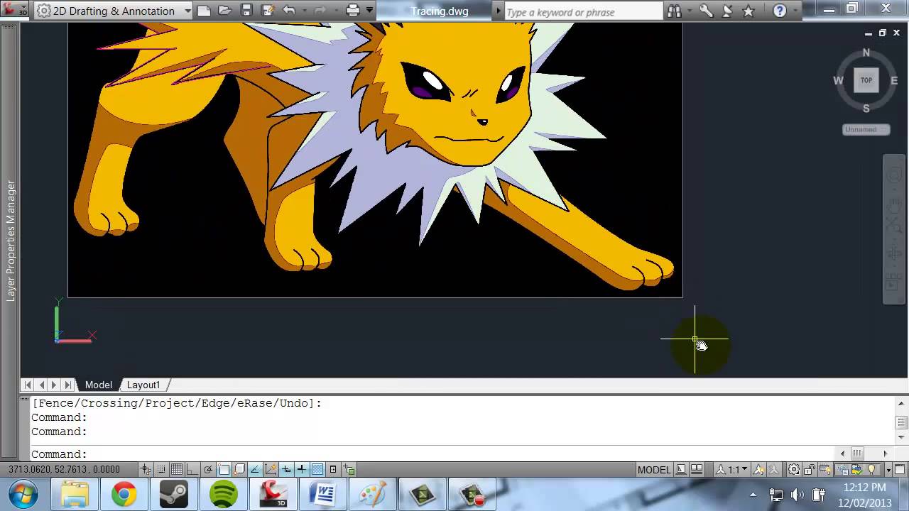 CAD Tracing example YouTube