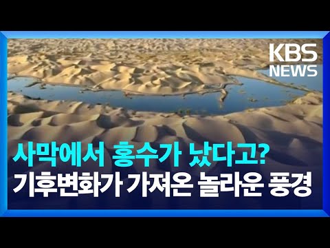 [글로벌K] 타클라마칸 사막에 홍수…고속도로 잠겨 / KBS  2024.09.09.