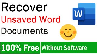 MS Word Tips| How To Recover Unsaved Word Document | How To Recover unsaved Word Document Office 365