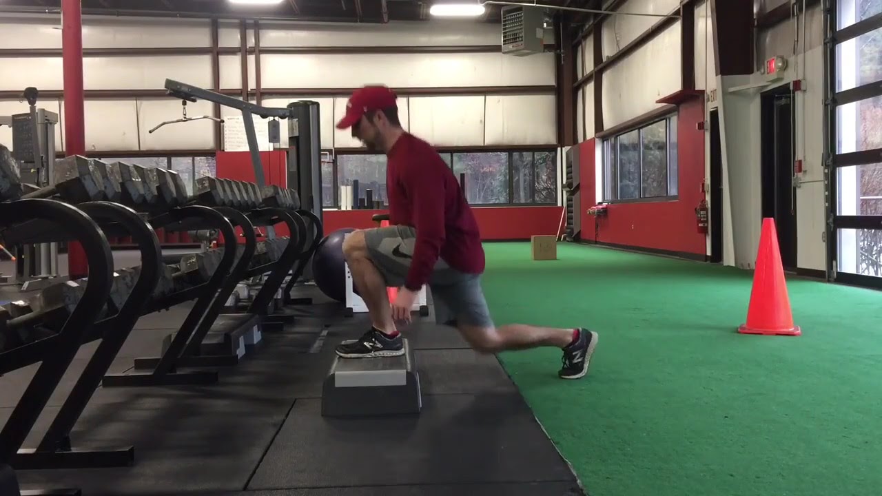 Front Foot Elevated Reverse Lunge Side View YouTube