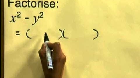 The Difference of Two Squares