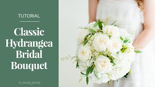 How to Build a DIY Hydrangea Bridal Bouquet ~ by Flower Moxie