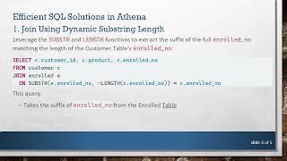 Matching Partial enrolled_no Values in Amazon Athena Using SQL