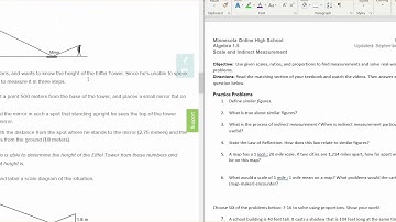 Scale and Indirect Measurement Video