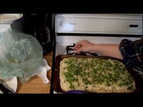 COOKING - Spinach Artichoke Garlic Pizza - white sauce vegetarian