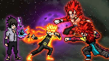 Xeno Gogeta SSJ4 OP & Xeno Vegito SSJ 4 OP VS Naruto OP(All Form) & Sasuke Rinnegan V2 OP in Mugen