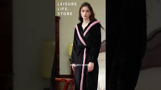 Tap🩷if you love soft glam in every layer.#CozyPrincessStyle #VelvetRobe #WinterStyle #LaceandVelvet screenshot 4