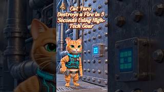 Cat Taro Destroys a Fire in 5 Seconds Using High-Tech Gear | Smarty Cat,