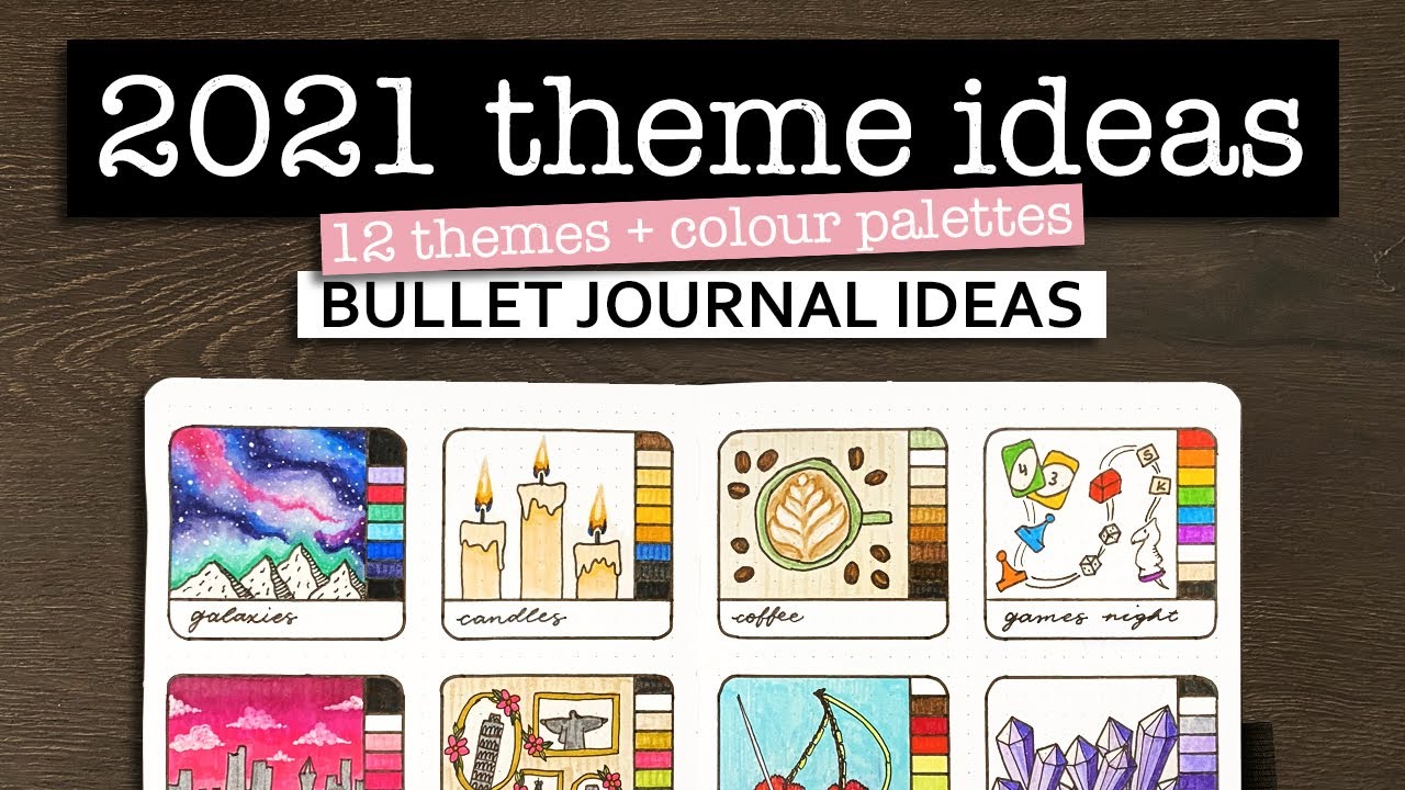 12 bullet journal theme ideas 💜 Decoration and colour palette ideas ...