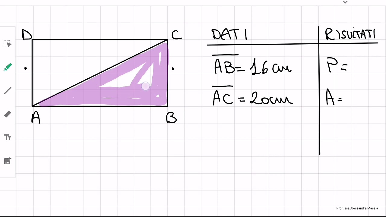 Il Teorema di Pitagora applicato al rettangolo