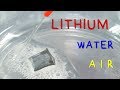 Raction du lithium avec leau et avec lair