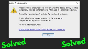 Fix photoshop has encountered a problem with the display driver windows 10/8/7