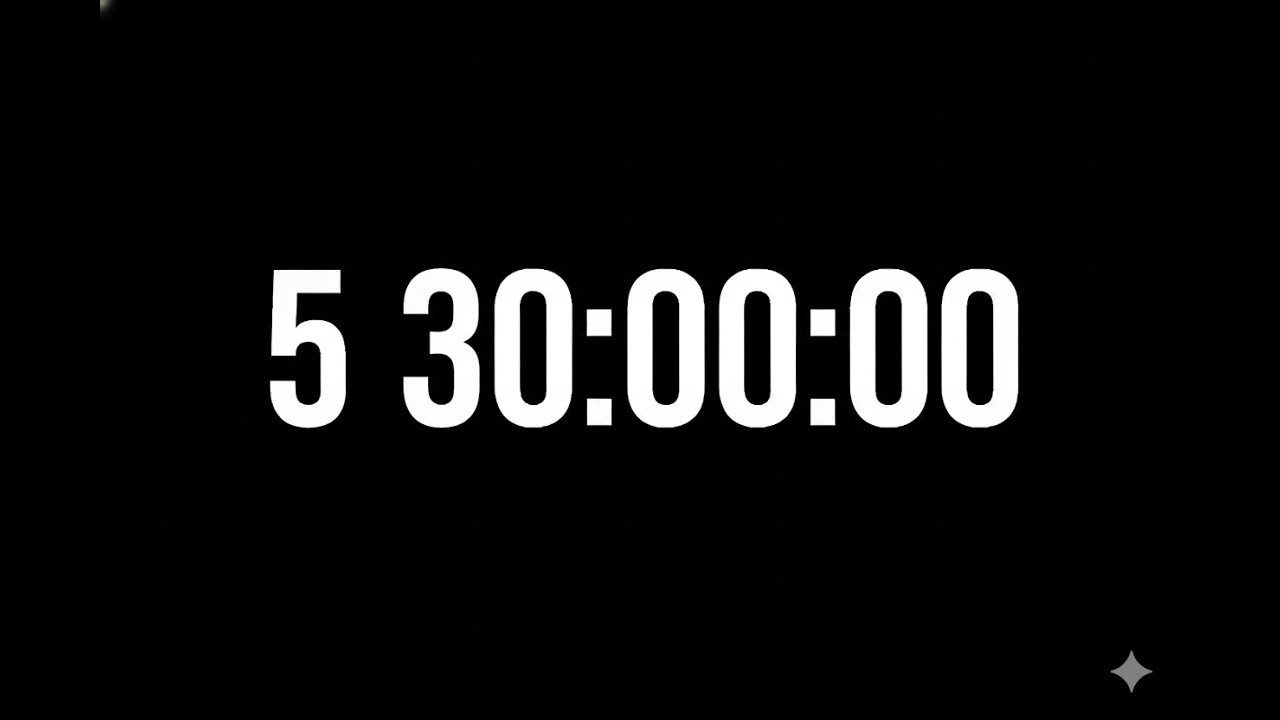 5 Hour 30 Minute Countdown Timer for Focus, Study, or Relaxation - YouTube