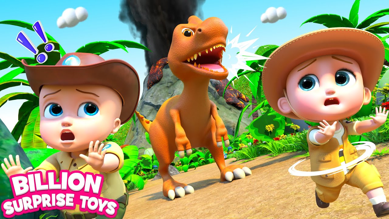 Mari kita mulai perjalanan ke dunia dino - Kids adventure cartoon