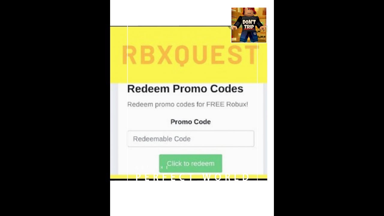 How To Get Robux New Code For Rbxquest And New Promocode In - free robux promo code for rbxquest com youtube