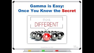 Gamma is Easy: Once You Know the Secret