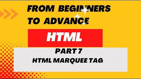 HTML Marquee Tags | HTML tutorial in Hindi | From Beginners To Advance | The Indian Engineers