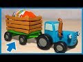 Лепим прицеп Синего Трактора из пластилина. Синий Трактор. Tractor in Plasticine.