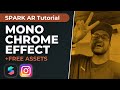 Monochrome effect  spark ar studio tutorial for instagram filters