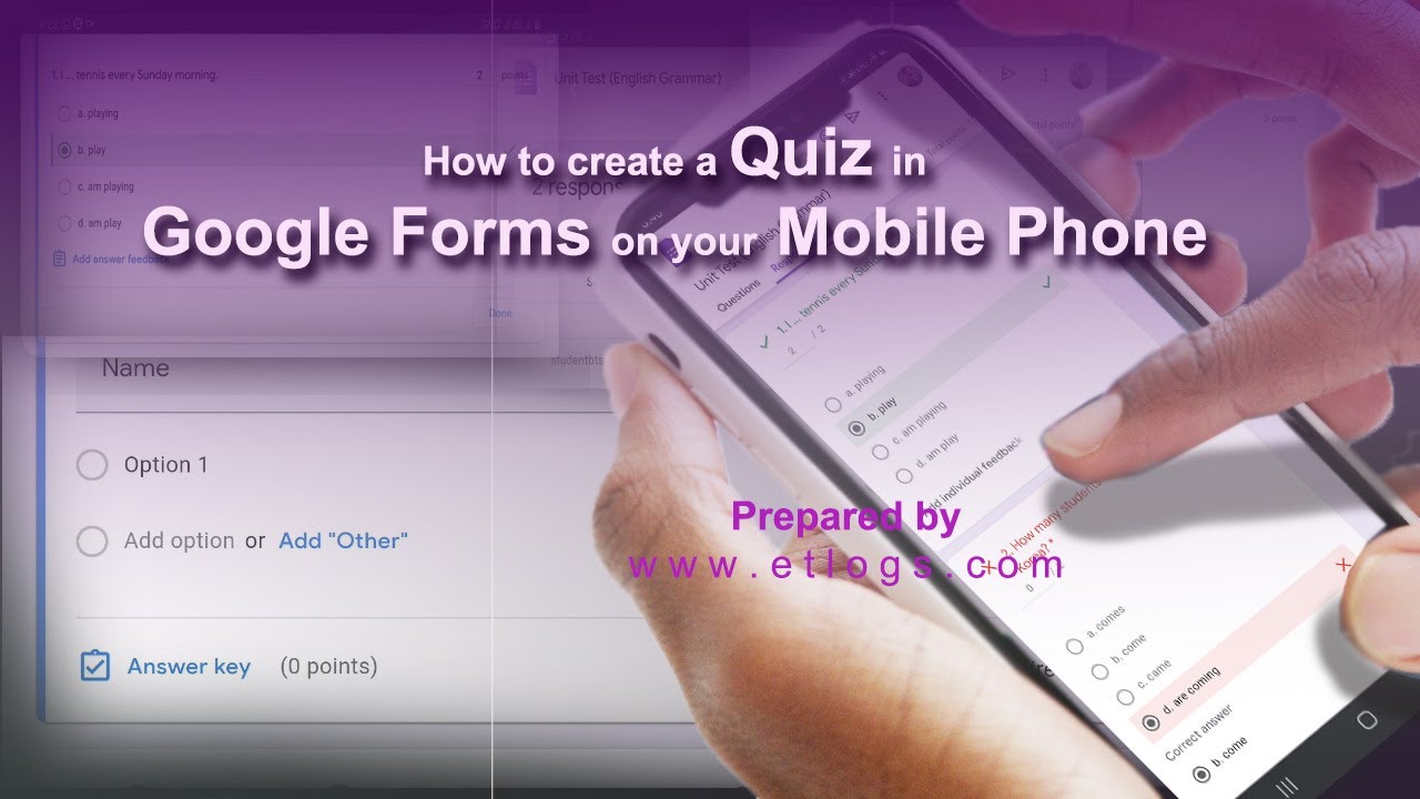 How to create a quiz in Google Forms on mobile phone | Taking Quizzes ...