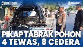 KECELAKAAN MAUT INDRAMAYU, Mobil Pikap Tabrak Pohon: 4 Tewas dan 8 Alami Cedera