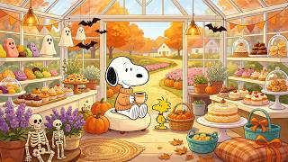 Snoopy’s Pumpkin Café Break 🎃🍰 Cozy Jazz for Work & Reading