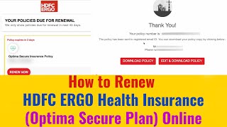 How to Renew HDFC Ergo Health Insurance Online (2024) screenshot 4
