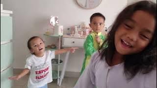 Rutin harian pergi sekolah masa bulan puasa..kelam kabut mama