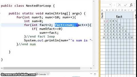 Nested For Loop Example