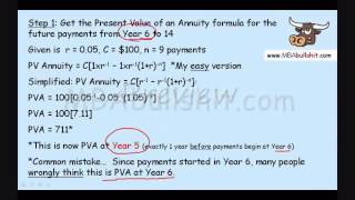 Present Value of a Delayed Annuity (Preview) FULL Video at MBAbullshit.com