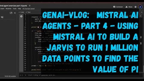 GenAI Vlog - Mistral AI Agent - Part 4 - Using Mistral AI to build a Jarvis to run experiments