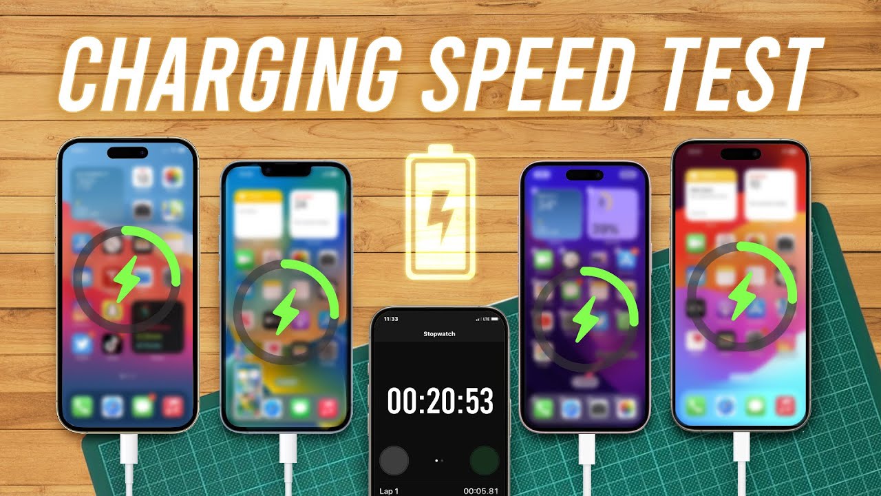 iPhone 15 vs iPhone 14 Charging Speed Test (Does USB-C Matter?) - YouTube