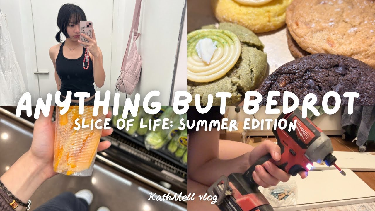 Slice of life: decluttering, shopping, eating, assembling furniture // vlog 032