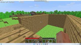 Выживаю в старой версии Minecraft-a: Строю хранилище часть 1