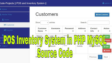 POS Inventory System in PHP MySQL Source Code