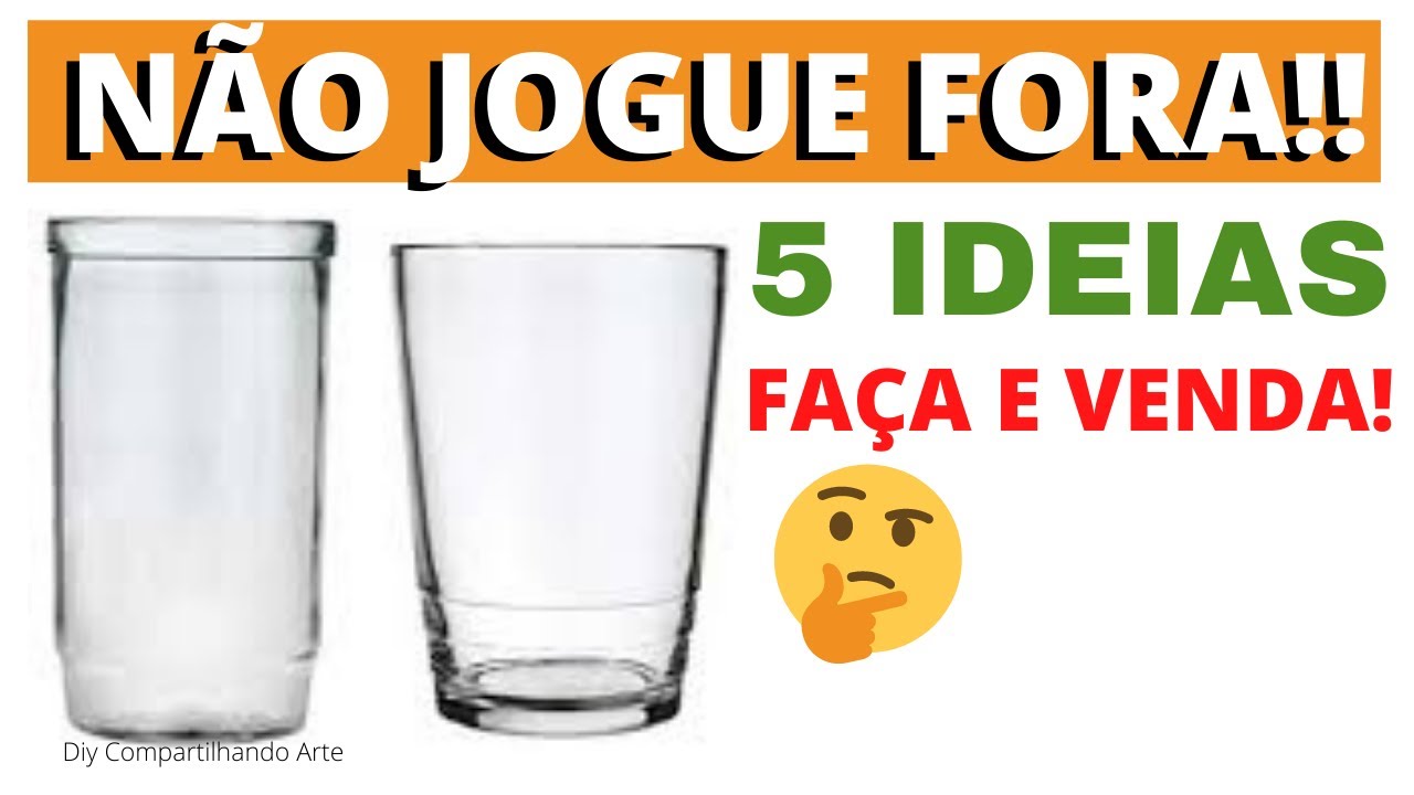 DECORE COPOS DE VIDRO COM PINTURA QUE NAO SAI E FACA PARA VENDER DIY Artesanato Compartilhando