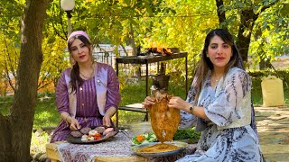 Приготовление лосося и баранины по-ирански-деревенски