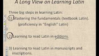 Learning latin -