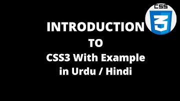 CSS3 Introduction with Examples in Urdu/Hindi