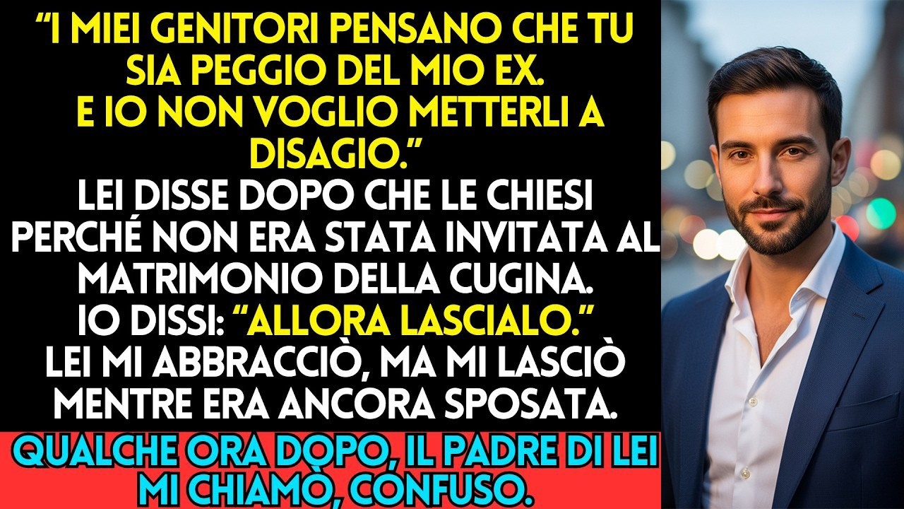 Mercoledì sera, mentre cenavamo nel nostro appartamento, Mariana ha messo giù la forchetta e ha detto le parole che mi hanno spezzato il cuore: "Non ti vogliono al matrimonio di mia sorella."...