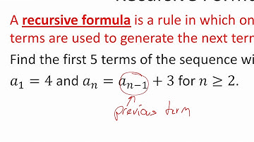 9.1-9.3 Recursive Formulas