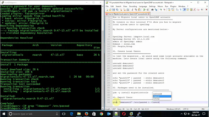 How to Migrate local users to OpenLDAP Server/Database