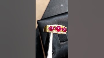 Nhẫn nữ vàng 10k đá ruby Lục Yên [ HV513-3 ] giá 6.800k - 0921400999