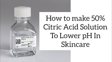 How to make 50% Citric acid buffer solution for reducing pH