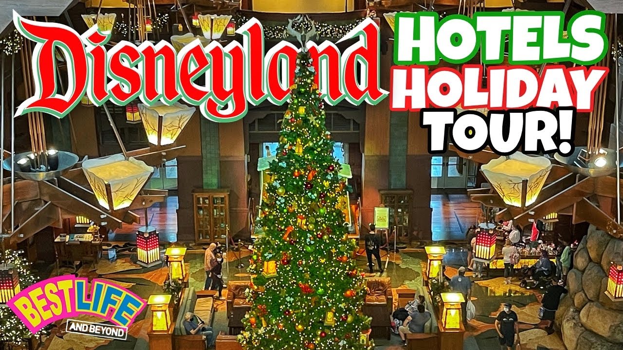 Disneyland Resort Hotels Holiday Tour! New Decorations, Food ...