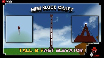 ⬜ mini block craft 3d || how to make a biggest & fastest elevator in mini block craft