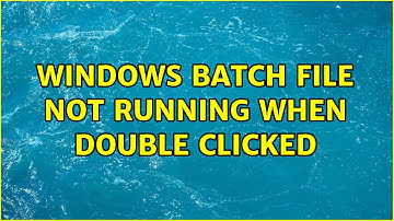 Windows batch file not running when double clicked