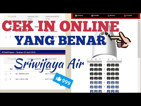 TUTORIAL - CARA CEK IN ONLINE SRIWIJAYA AIR YANG BENAR