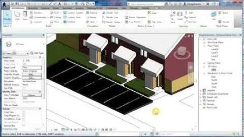 Revit Tutorials | Terraced Houses Design 7 | Revit Architecture 2014